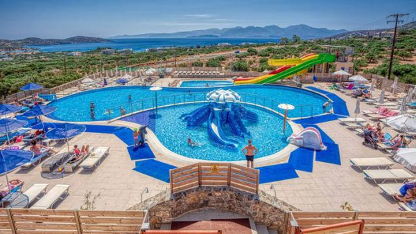 !                                                                          LATO 2024 Grecja Kreta hotel ELOUNDA WATERPARK RESIDENCE wspaniały widok! AQUAPARK